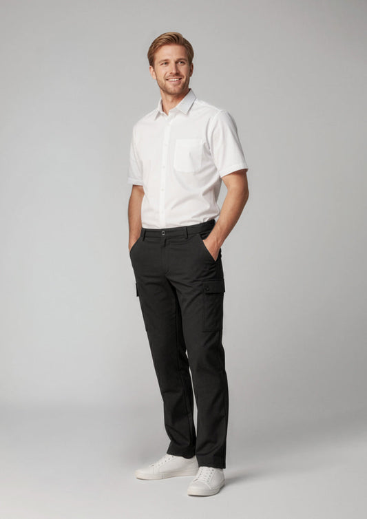 BIZ CARE Mens Comfort Waist Cargo Pant CL959ML