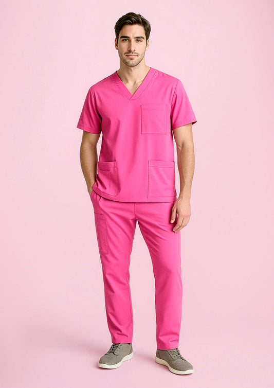 BIZ CARE Unisex Pink Scrub Pant CSP102UL