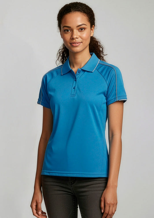 BIZ COLLECTION Womens Blade Short Sleeve Polo P303LS