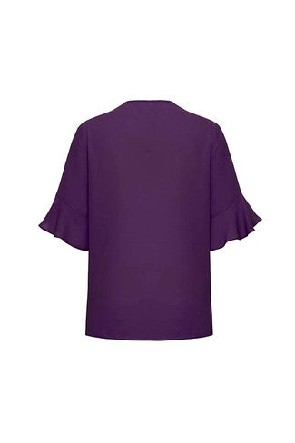 BIZ CORPORATES Womens Aria Fluted Sleeve Blouse RB966LS