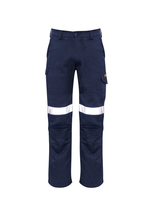 SYZMIK Mens Orange Flame Taped Cargo Pant (Stout) ZP521S