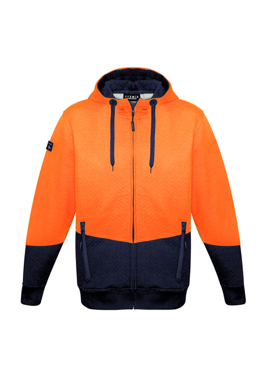 SYZMIK Unisex Hi Vis Textured Jacquard Full Zip Hoodie ZT478