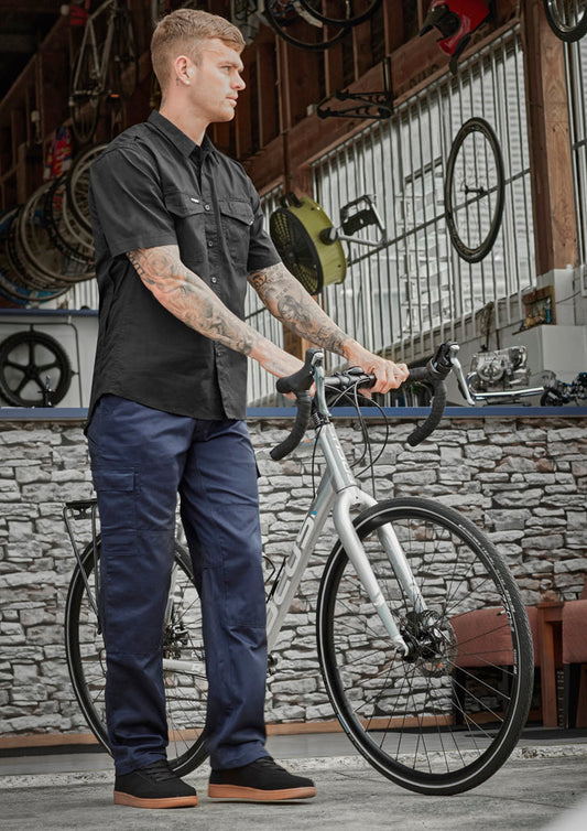 SYZMIK Mens Midweight Drill Cargo Pant (Stout) ZW001S