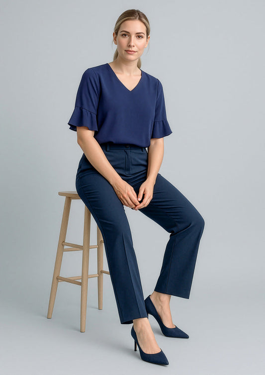 BIZ CORPORATES Womens Cool Stretch Adjustable Waist Pant 10115