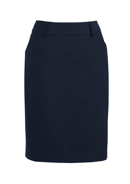 BIZ CORPORATES Womens Comfort Wool Stretch Multi-Pleat Skirt 24015