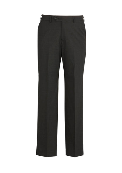 BIZ CORPORATES Mens Comfort Wool Stretch Flat Front Pant 74012