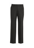 BIZ CORPORATES Mens Comfort Wool Stretch Flat Front Pant 74012