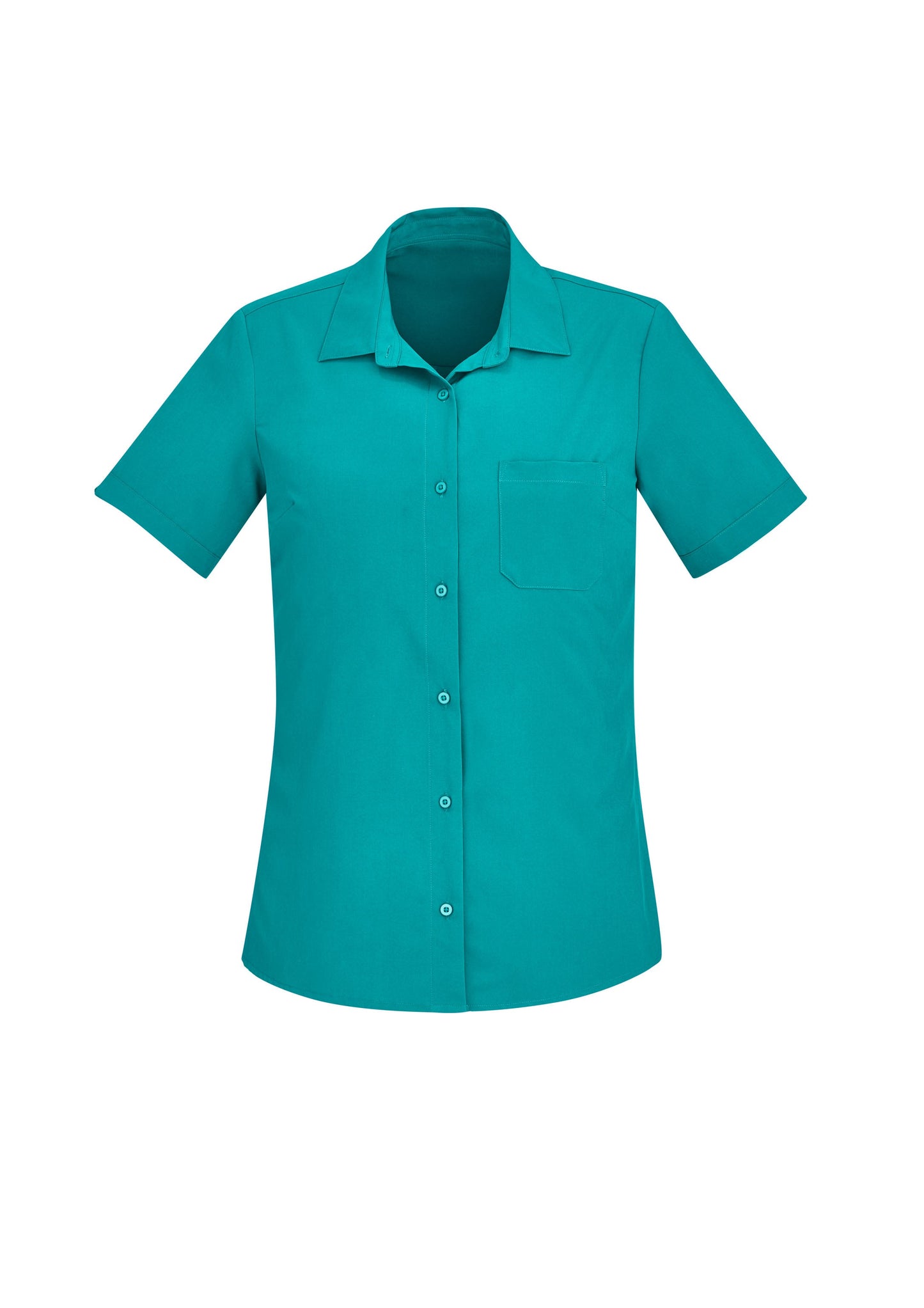 BIZ CARE Womens Florence Plain Short Sleeve Shirt CS947LS