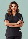 BIZ CARE Womens Riley Stretch Scrub Top CST043LS