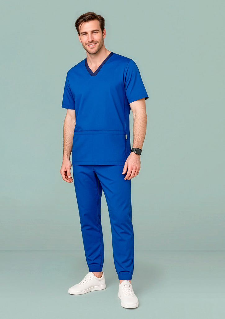 BIZ CARE Mens Riley Stretch Scrub Top CST043MS