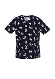 BIZ CARE Womens Printed Best Friends Scrub Top CST147LS