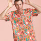 BIZ CARE Mens Christmas Short Sleeve V-neck Scrub CST446MS