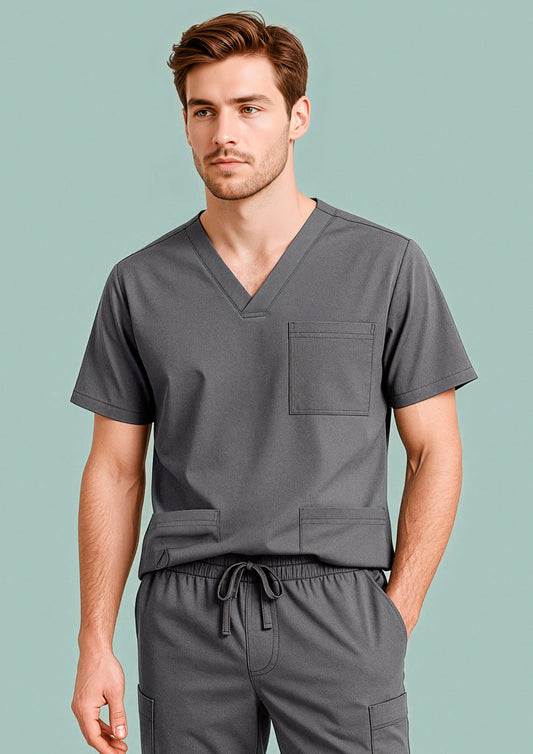 BIZ CARE Mens Avery V-Neck Scrub Top CST945MS