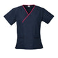 BIZ COLLECTION Womens Contrast Scrub Top H10722