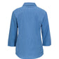 BIZ COLLECTION Womens Micro Check 3/4 Sleeve Shirt LB8200