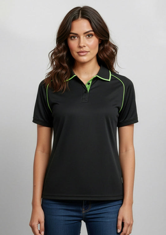 BIZ COLLECTION Womens Fusion Short Sleeve Polo P29022