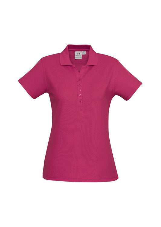 BIZ COLLECTION Womens Crew Short Sleeve Polo P400LS