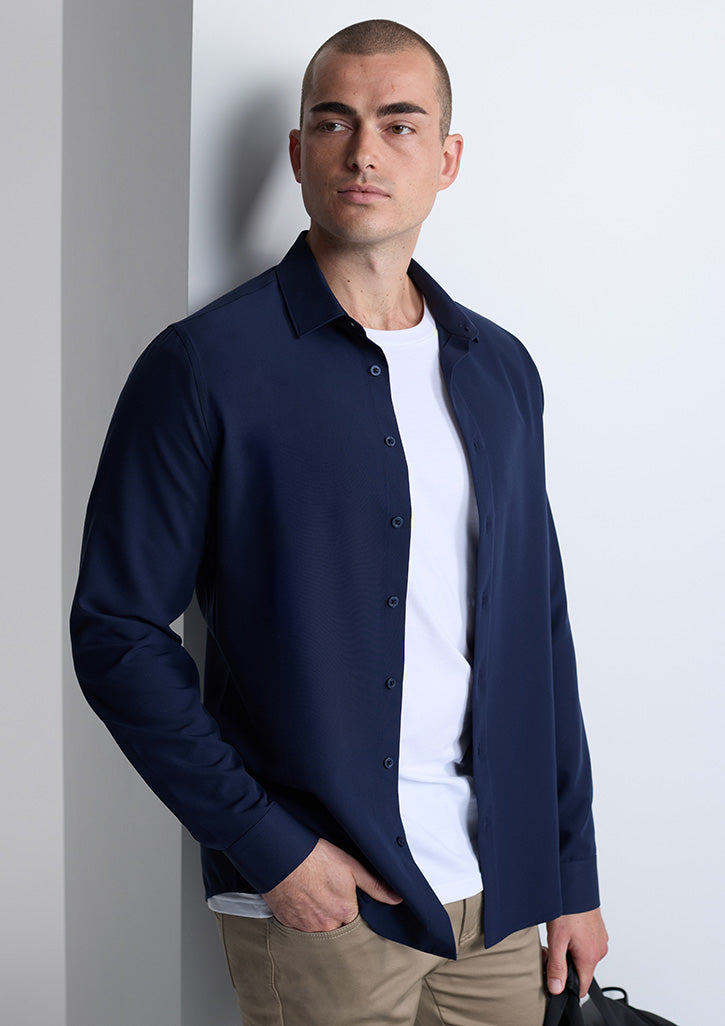 BIZ COLLECTION Quick Dry Movement Mens Long Sleeve Shirt S629M