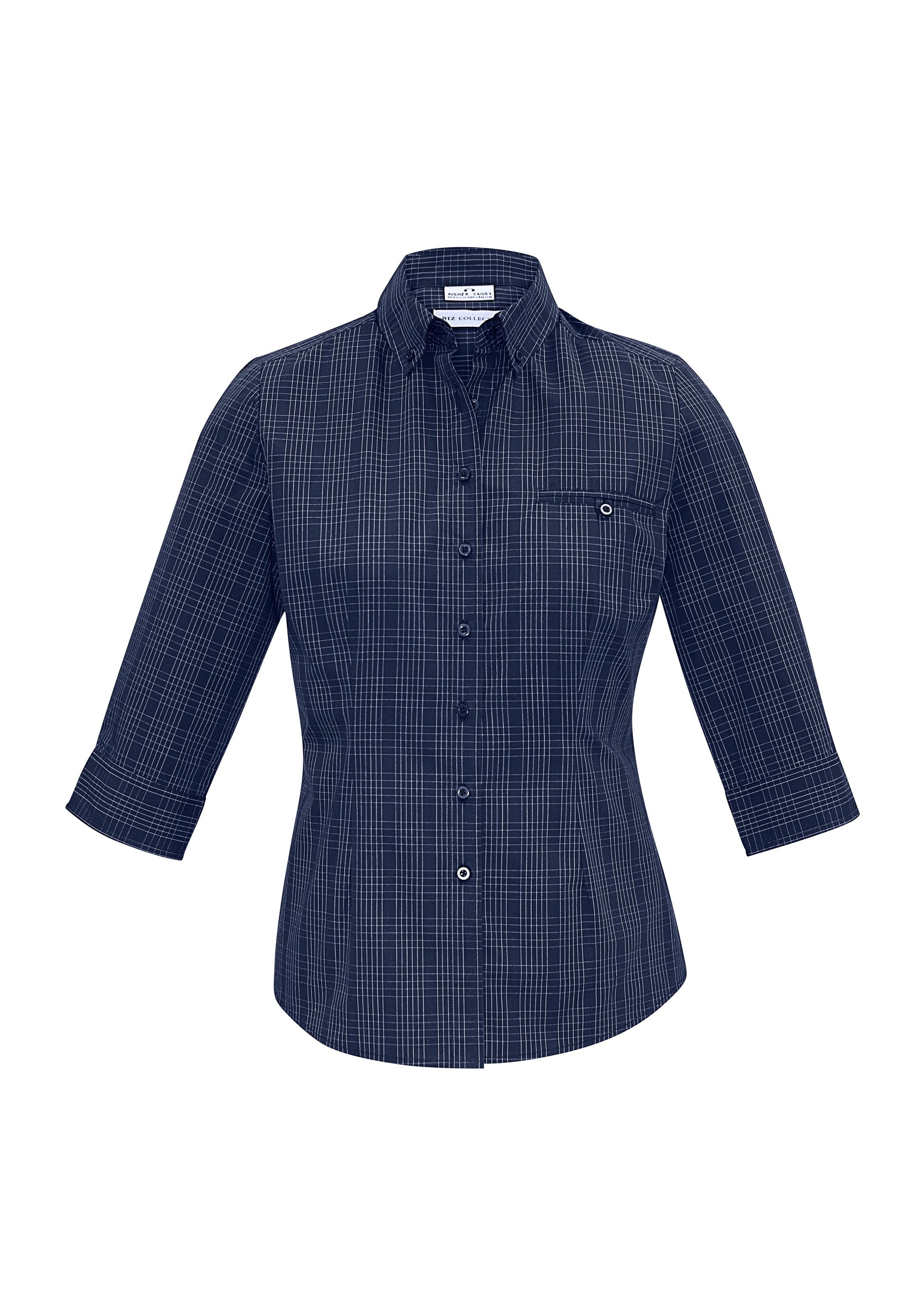 BIZ COLLECTION Womens Harper 3/4 Sleeve Shirt S820LT