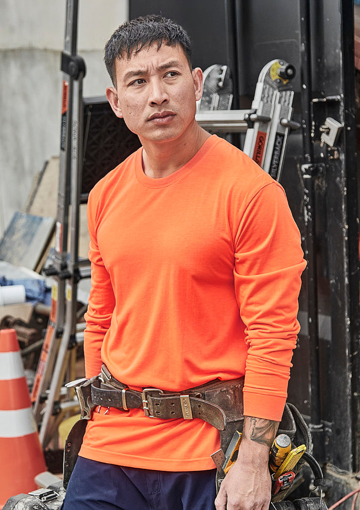 SYZMIK Mens Hi Vis Long Sleeve Tee ZH390