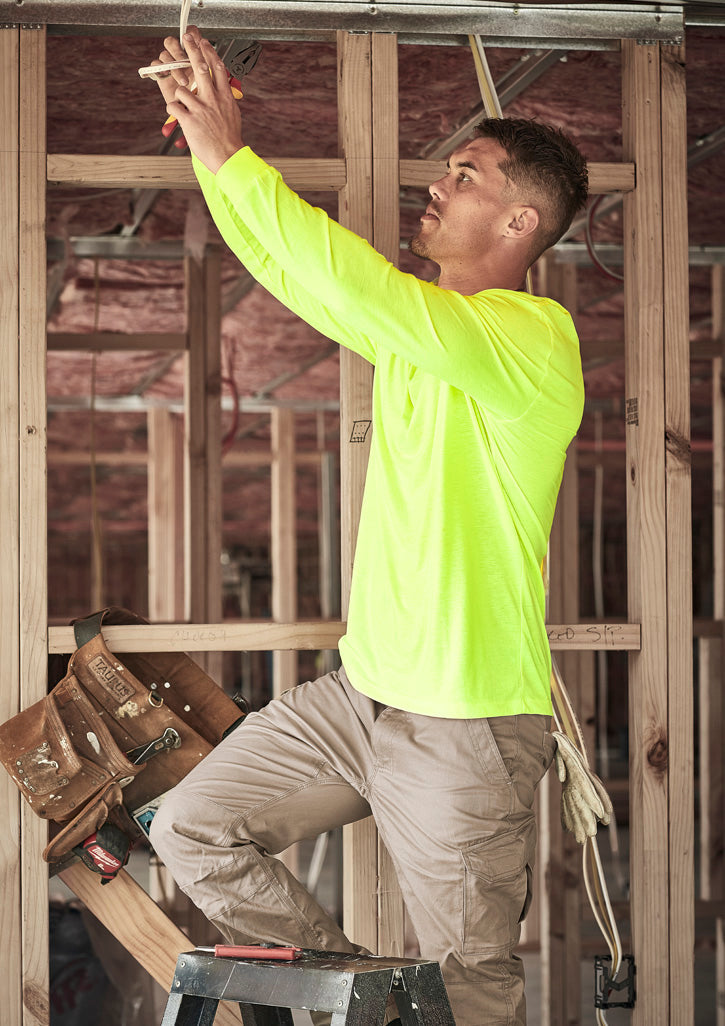 SYZMIK Mens Hi Vis Long Sleeve Tee ZH390