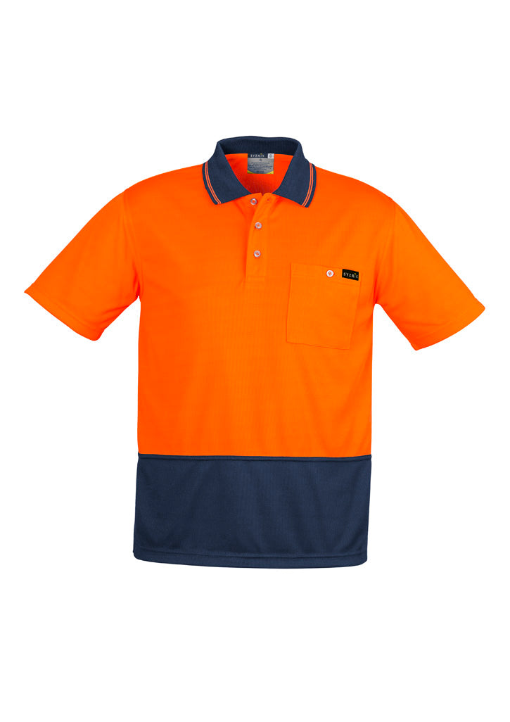 SYZMIK Mens Hi Vis Comfort Back Short Sleeve Polo ZH415