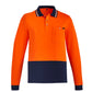SYZMIK Mens Hi Vis Cotton Long Sleeve Polo ZH430