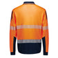 SYZMIK Mens Hi Vis Flux Segmented Tape Long Sleeve Polo ZH550