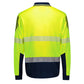 SYZMIK Mens Hi Vis Flux Segmented Tape Long Sleeve Polo ZH550