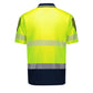 SYZMIK Mens Hi Vis Flux Segmented Tape Short Sleeve Polo ZH555