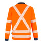 SYZMIK Unisex Hi Vis X Back NSW Rail Long Sleeve Polo ZH690