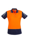 SYZMIK Womens Hi Vis Zone Short Sleeve Polo ZHL236
