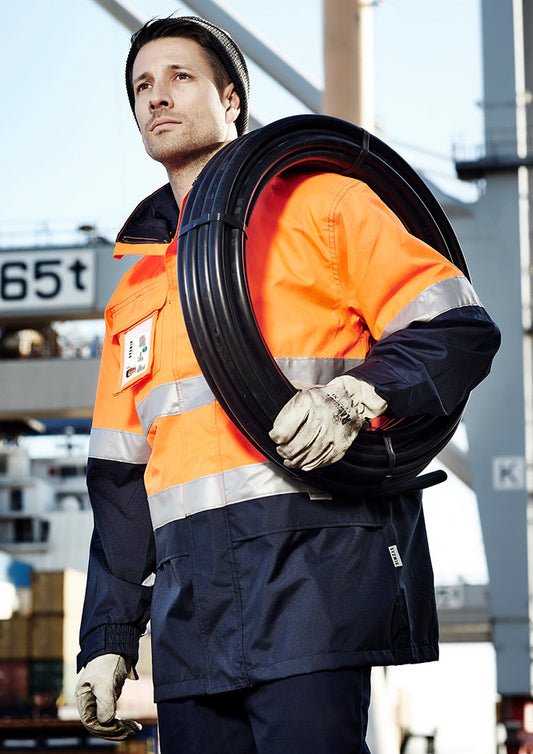 SYZMIK Mens Hi Vis Ultralite Waterproof Jacket ZJ357