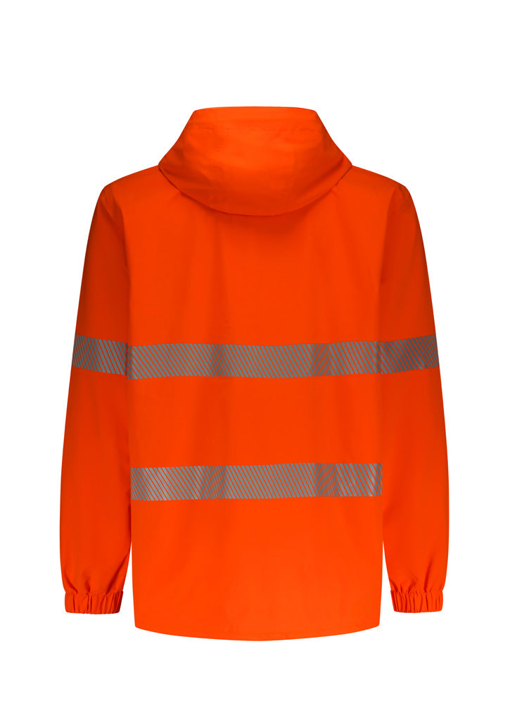 SYZMIK Unisex Super Light Segmented Tape Packable Rain Jacket ZJ560