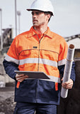 SYZMIK Mens Hi Vis Cotton Drill Jacket ZJ590
