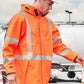 SYZMIK Mens Hi Vis X Back Heavy Duty Waterproof Jacket ZJ620-AU