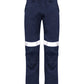 SYZMIK Mens Orange Flame Traditional Style Taped Work Pant ZP523