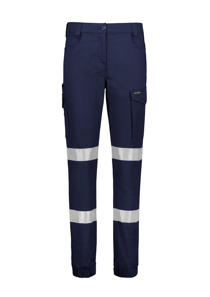 SYZMIK Womens Essential Stretch Taped Cargo Pant - Cuffed ZP735