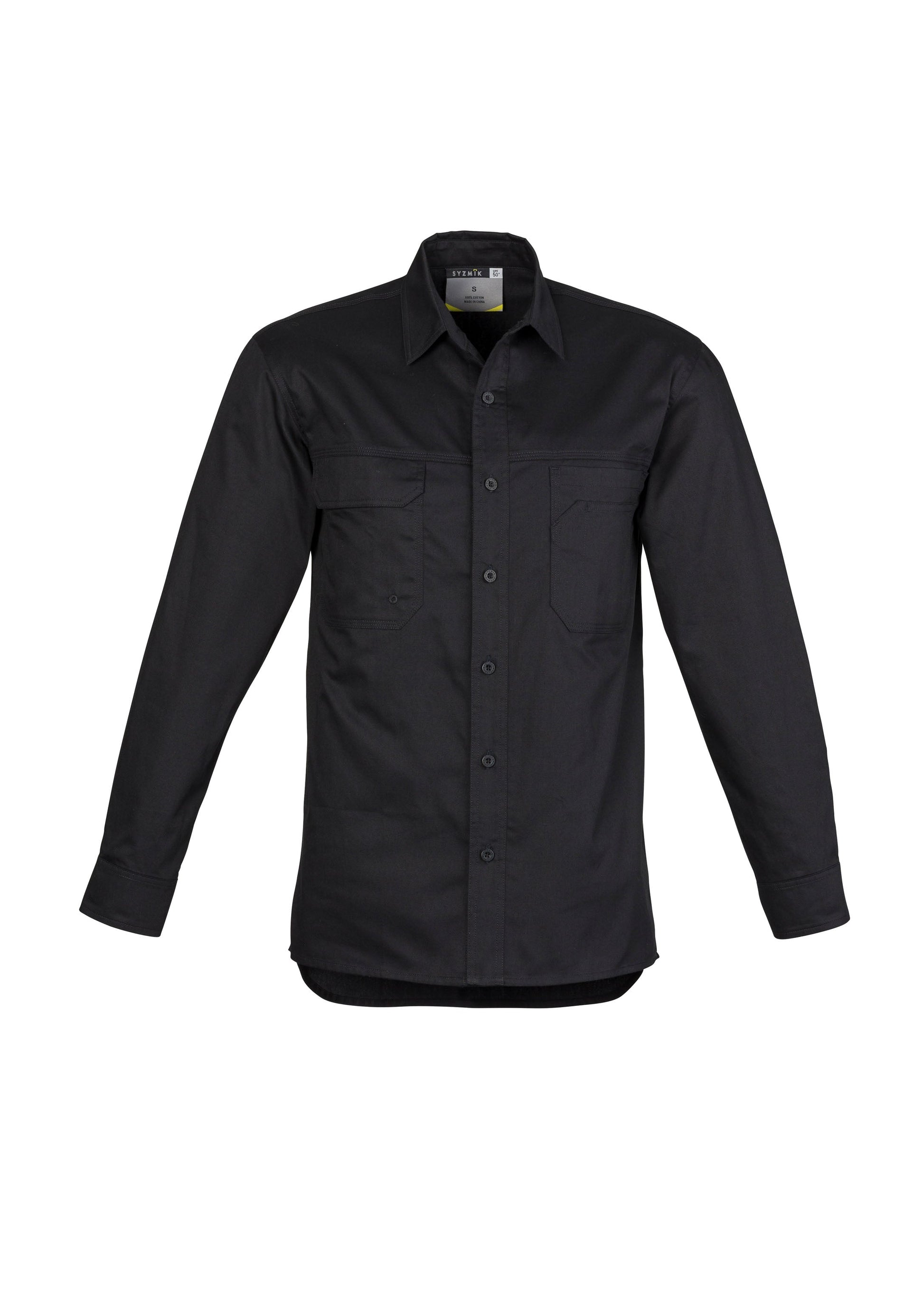 SYZMIK Mens Lightweight Tradie Long Sleeve Shirt ZW121