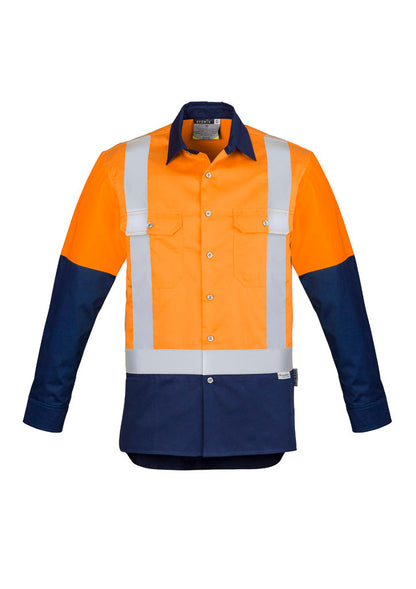 SYZMIK Mens Industrial Long Sleeve Shirt - Shoulder Taped ZW124