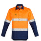 SYZMIK Mens Closed Front Long Sleeve Shirt - Hoop Taped ZW550