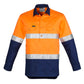 SYZMIK Mens Closed Front Long Sleeve Shirt - Hoop Taped ZW550