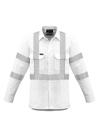 SYZMIK Mens Bio Motion X Back Taped Long Sleeve Shirt ZW621