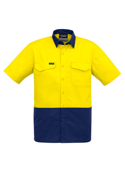 SYZMIK Mens Rugged Cooling Hi Vis Short Sleeve Shirt ZW815